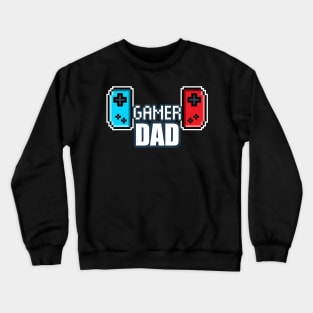 Gamer Dad - 8-bit Retro Pixel Classic Nostalgia Video Games Crewneck Sweatshirt